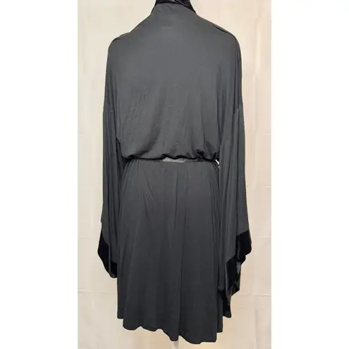 Vintage Jonquil By Diane Samandi for Neiman Marcus Black Kimono Robe sz. L Size L