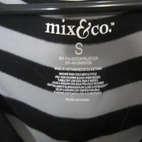 Mix & Co Black and White Striped Sleeveless Tank Top Maxi Dress Size S Gray