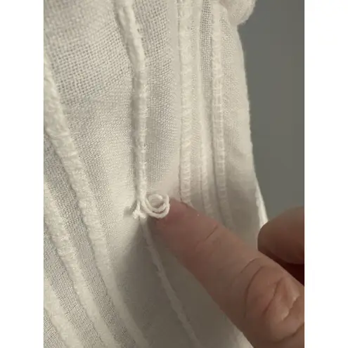 Faherty Isha Dress Womens Small White Organic Cotton Coastal Beachy Lagenlook *