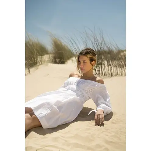 House of Sunny White Off Shoulder Long Sleeve A