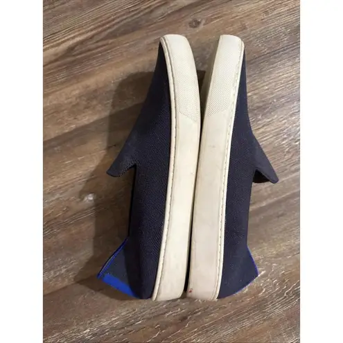 Rothy’s ORIGINAL Navy Knit Business Casual Quiet Luxury Minimalist Sneakers 9.5 Blue