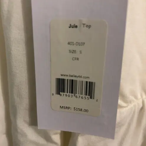 Bailey 44 Cream Asymmetrical Wrap Blouse