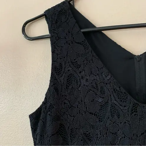 Laura Ashley Vintage Laura Ashely Black Lace Sleeveless V-neck Maxi Cocktail Dress Size 6