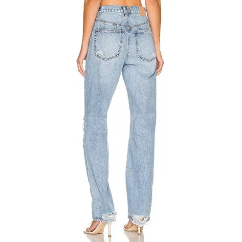 Free People NEW Sz 29 / 8  x We The Free CRVY Straight Shooter Distressed Jean