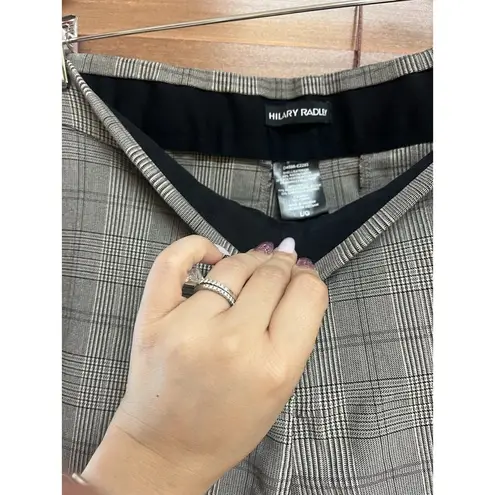 Hilary Radley Plaid Pull On Pants Stretch Business Casual Office Corporate