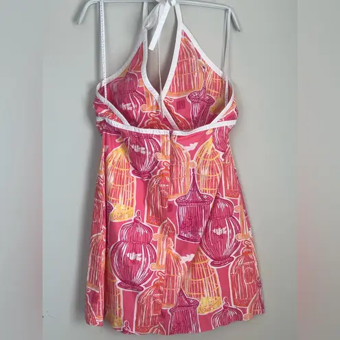 Lilly Pulitzer  Halter Dress‎ Y2K Womens Size 10 Coral Pink