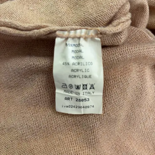 Made in Italy Sweater Top Womens Large Orange 3/4 Sleeve Dolman V