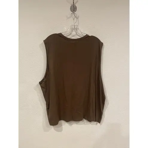 SKIMS Boyfriend Tank Top Womens 2XL Brown Oxide Sleeveless Oversized Basic