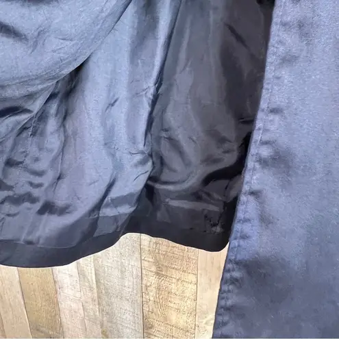 Adrienne Vittadini Navy Blue 3 Button 1/2 Sleeve Dress Jacket Top Pad Sh…