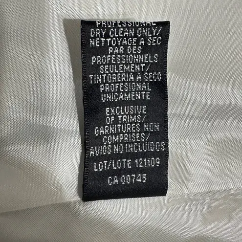 Carmen Marc Valvo Infusion Mikado High Lo Halter Dress Champagne White 6 NWT