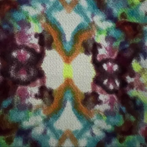 Forever 21 Vintage 90s Kaleidoscope Print Crop Top | Short Sleeve | Size S Yellow