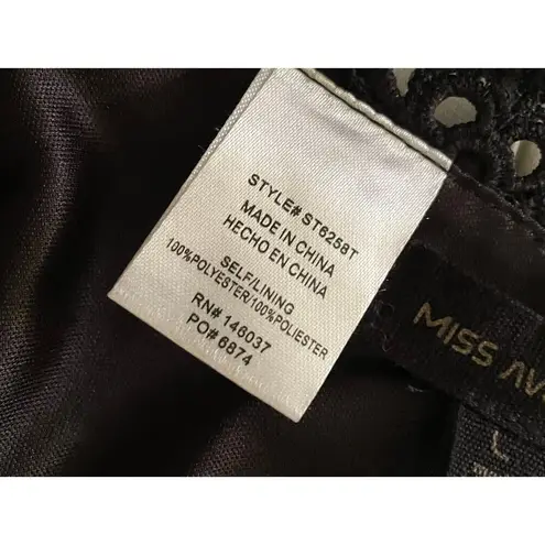 Miss Avenue Black with Lemons Short Set NEW size Large