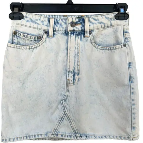 Bardot Light Wash Mini Denim Skirt