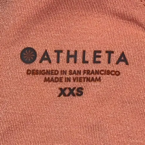 Athleta  Women Tank Top Racer Back Twist Keyhole XXS Coral Peach Athletic Top