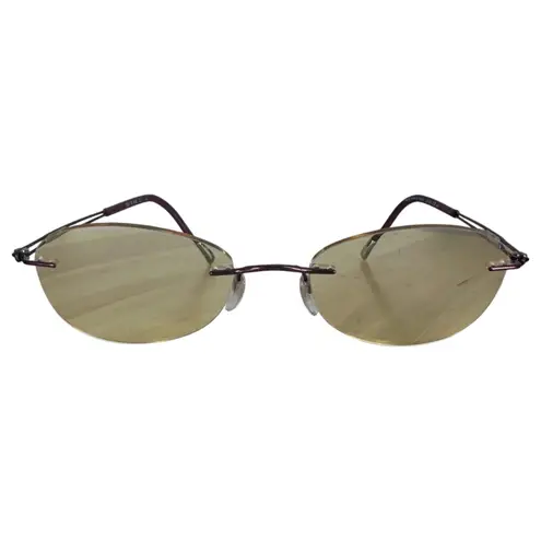 Silhouette 5521 Purple Metal Frame Rimless Frames Glasses