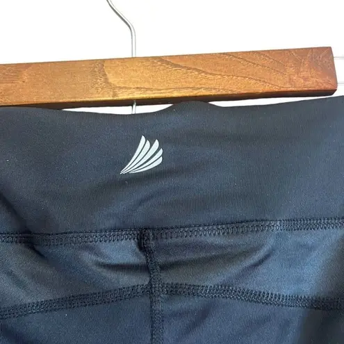 Free Country MPG Womens Black Athletic Workout Leggings Mesh Panels