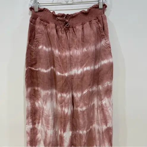 American Eagle  Tie Dye Relaxed Fit Jogger Pants Pink White Casual Womens XL