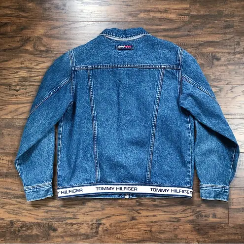 Tommy Hilfiger  • vintage denim jacket zip front trucker logo blue jean 90s y2k