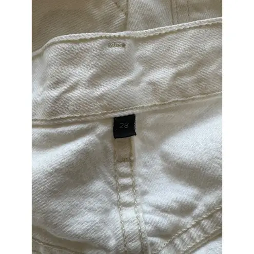 Goldsign Myra Straight Leg High Rise Jean Calla White Womens Size 28