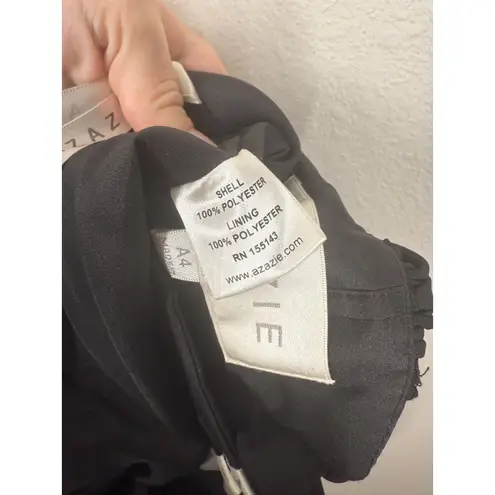 Azazie Black Angie Dress Sz A4 Aline Corset Chiffon Dress Formal Bridesmaid