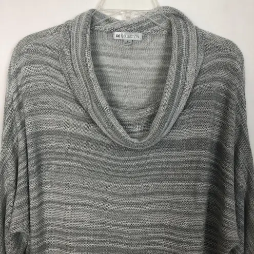 De Collection Cowl Neck Dolman Sleeve Gray Sweater