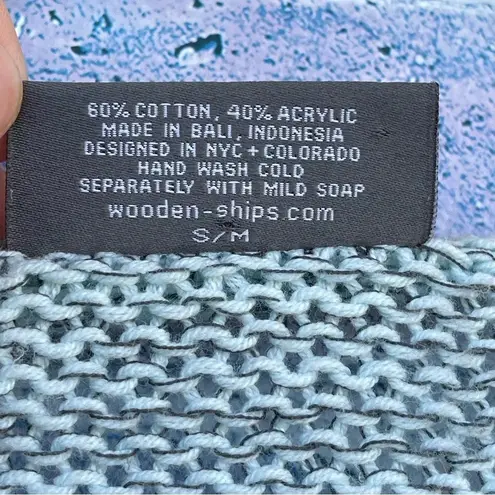 Wooden Ships wooden ship v neck drop shoulder mint color sweater S/M