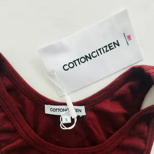 Cotton Citizen Verona Crop Tank Top Sangria Red NEW Size Small Ribbed