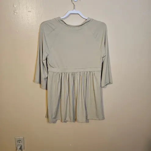 Grace Elements Size Medium Light Sage Pastel Green Blouse Boho NEW NWT Stretchy