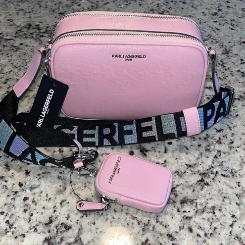 Karl Lagerfeld Karl Lagerfeld Paris Maybelle Camera Crossbody Bag Blush Pink NWT