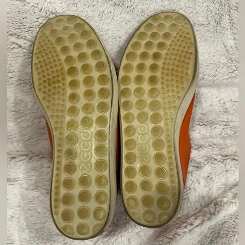 Orange Ecco Soft 7 Leather Shoes Size 9