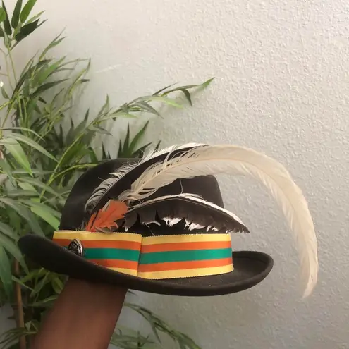 Royal John B Stetson Casino Gambler Panama Fedora Felt Wool Hat Cap Boater Vintage Sz 7 1/4 Brown Striped