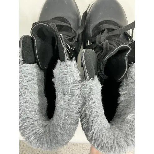 Womans Black Faux Leather