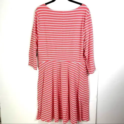 Old Navy  Coral Striped A-Line Dress