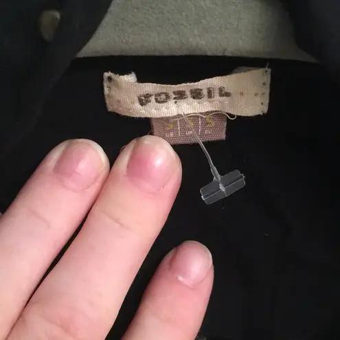 Fossil  gold embellished black high low vest - Image 3