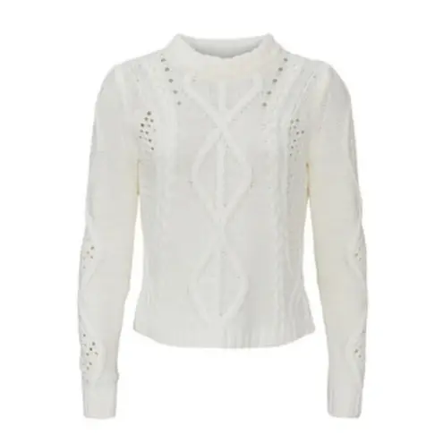 Rachel Roy Adrina Crewneck Pullover in Ivory, Size L New w/o Tag