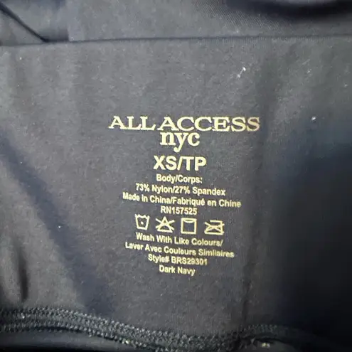 Bandier All Access Center Stage Pocket High Rise Legging Navy Blue XS