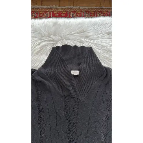 barney's new york Black Vintage Open Neck Sweater