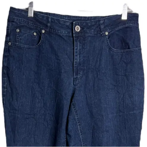 Ashley Stewart Skinny Jeans Blue Dark Wash Skinny Leg Solid Wash