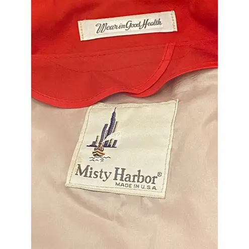 Vintage Misty Harbor Red Trench Coat Womens Size 8 Regular USA ILGWU Union Label