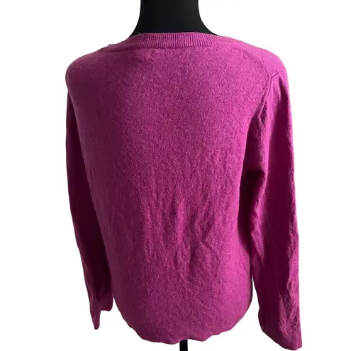 J.Crew Factory Cotton Wool Blend Teddie Sweater Large Women’s Purple