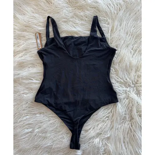 SKIMS Fits Everybody Square Neck Bodysuit Onyx Size Large