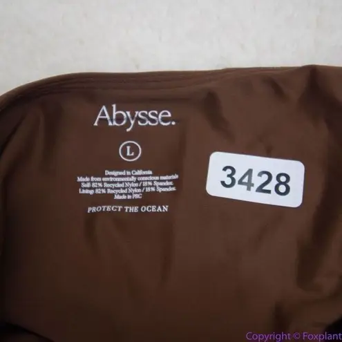 NEW Abysse x free people Benson high waisted bikini bottoms in dark brown, L Brown Size L