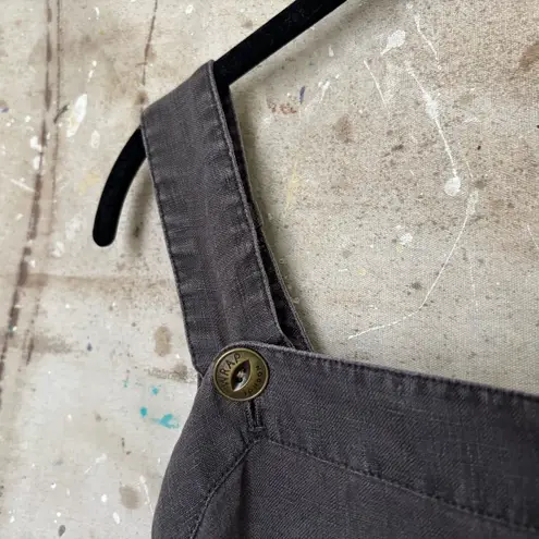 Wrap London Linen Overalls Style Dress Gray Size 16