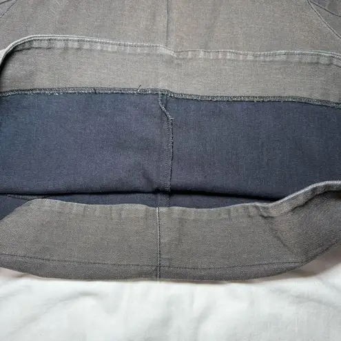 Prairie Underground Minimalist Long Sleeve Dress BodyCon Pockets Cotton Size L Gray Size M