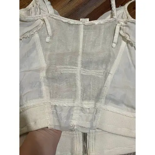 Jarbo off white sheer low cut tank Size M