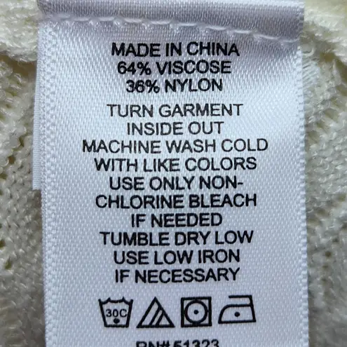 CeCe Mini Skirt Womens Large Vanilla Ice Cream Scalloped Floating Floral Button