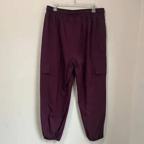 Halara Mid Rise Drawstring Cargo Joggers NWT Black Pocket Casual Pants XL