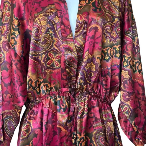 Vintage Victoria’s Secret Robe Floral Satin Y2K Lingerie Glam Coquette M/L Size L