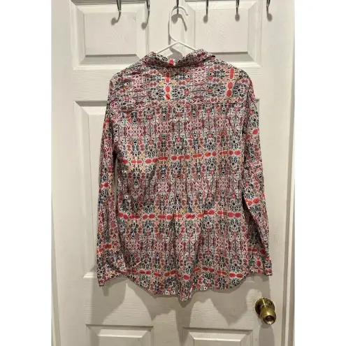 Velvet Heart Women's Collared Button Down Long Sleeve Top Floral Print Size XL