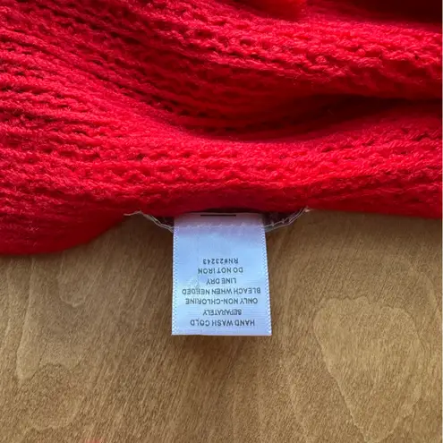 New York & Company Red Woven Fringe Scarf, Cozy Holiday Accessories
